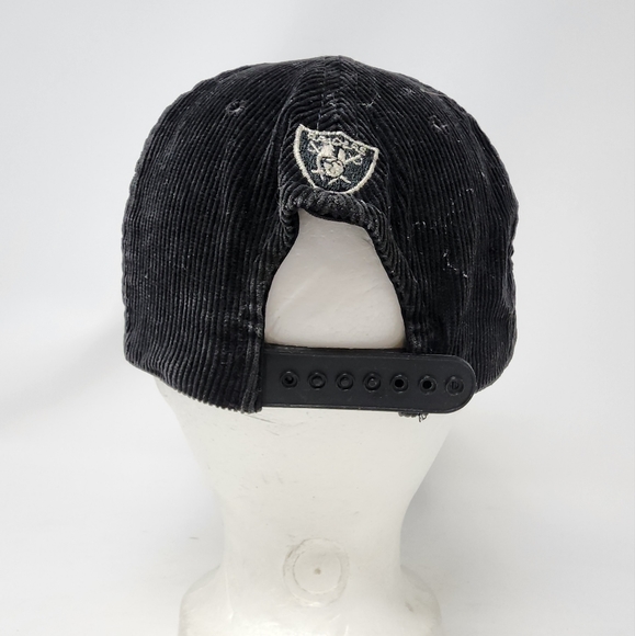 Vintage 1990s Los Angeles Raiders Corduroy Ted Fletcher Snap Back Hat  OSFA - Picture 4 of 8